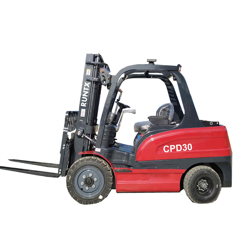 3 ton electric forklift with red color